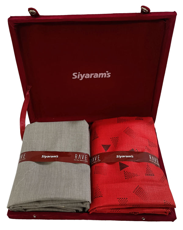 Siyaram Cotton Printed Shirt & Trouser Fabric  (Unstitched)-051
