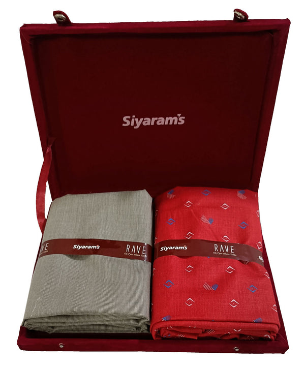 Siyaram Cotton Printed Shirt & Trouser Fabric  (Unstitched)-052