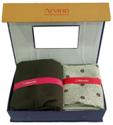 Arvind Unstitched Cotton Blend Shirt & Trouser Fabric Printed-057