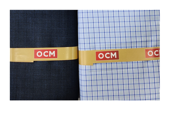 OCM  Unstitched Cotton Shirt & Trouser Fabric Checkered