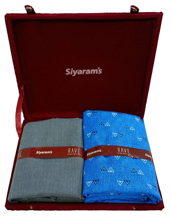 Siyaram Cotton Printed Shirt & Trouser Fabric  (Unstitched)-063