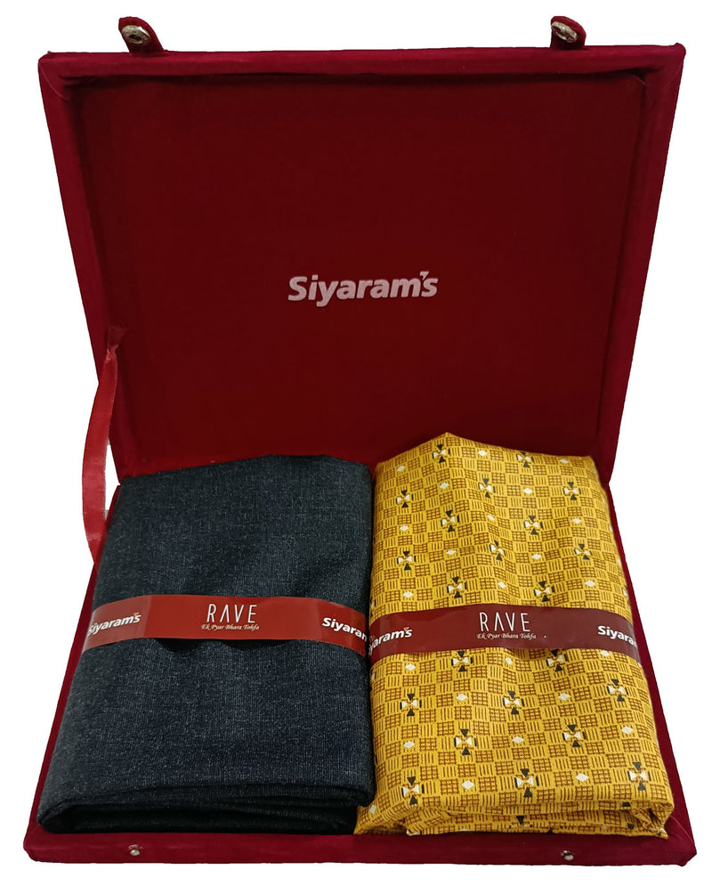 Siyaram Cotton Printed Shirt & Trouser Fabric  (Unstitched)-064