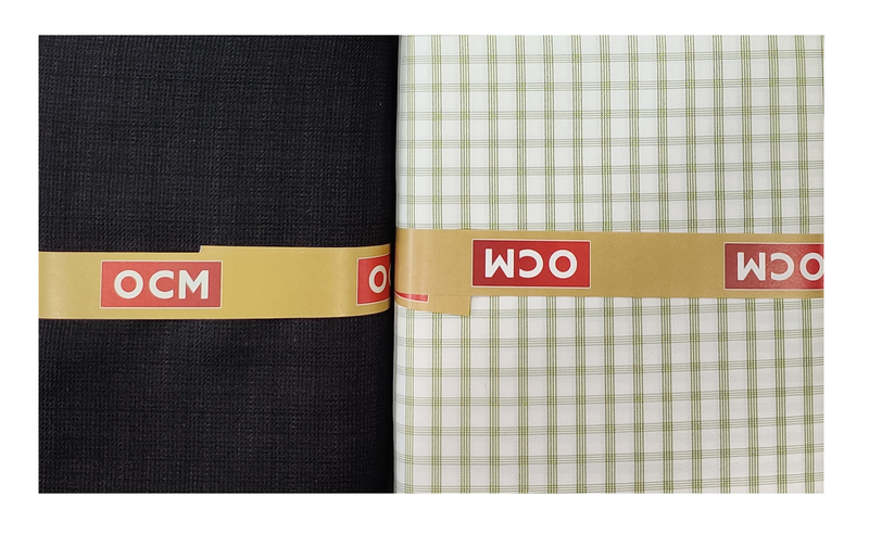 OCM  Unstitched Cotton Shirt & Trouser Fabric Checkered