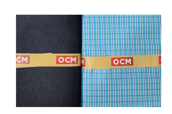 OCM  Unstitched Cotton Shirt & Trouser Fabric Checkered