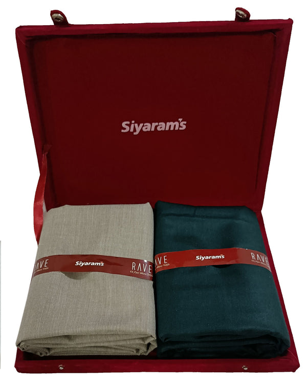 Siyaram's  Unstitched Cotton Blend Shirt & Trouser Fabric Solid-09