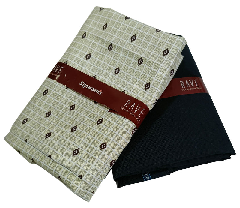 Siyaram Cotton Printed Shirt & Trouser Fabric  (Unstitched)-076