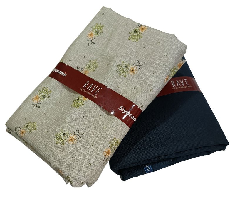 Siyaram Cotton Printed Shirt & Trouser Fabric  (Unstitched)-077