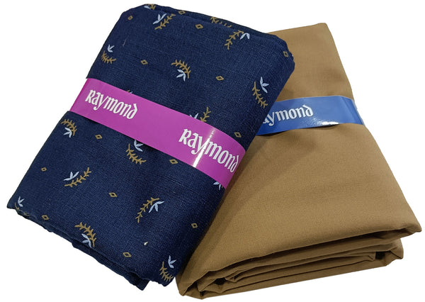 Raymond Unstitched Cotton Blend Shirt & Trouser Fabric Printed-014