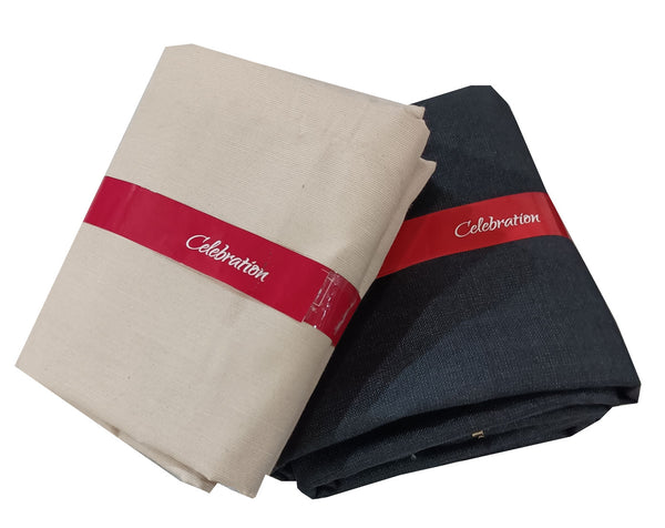 Arvind Unstitched Cotton Blend Shirt & Trouser Fabric Solid-016