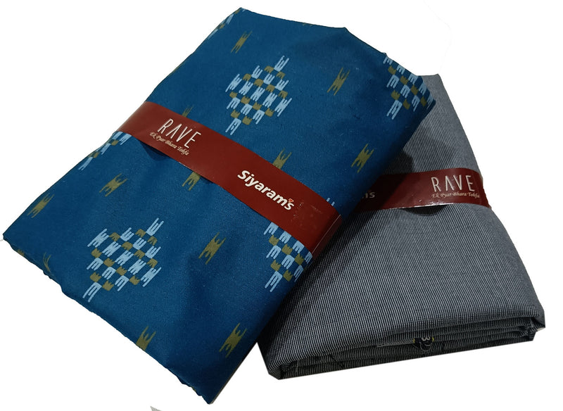 Siyaram's Unstitched Cotton Blend Shirt & Trouser Fabric Printed