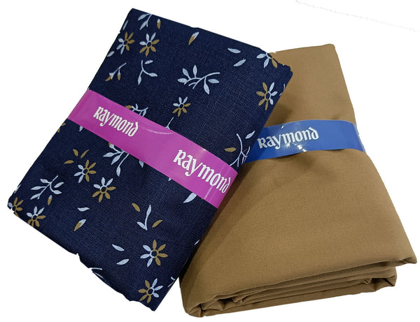 Raymond Unstitched Cotton Blend Shirt & Trouser Fabric Printed-022