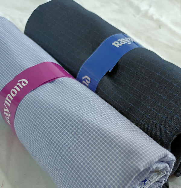 Raymond Unstitched Cotton Blend Shirt & Trouser Fabric Printed-028