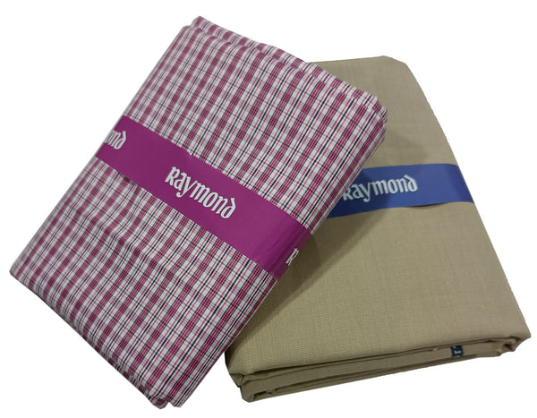 Raymond Unstitched Pure Cotton Shirt & Trouser Fabric