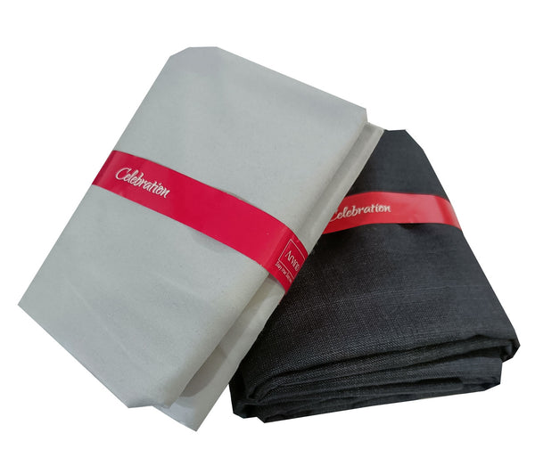 Arvind Unstitched Cotton Blend Shirt & Trouser Fabric Solid-035