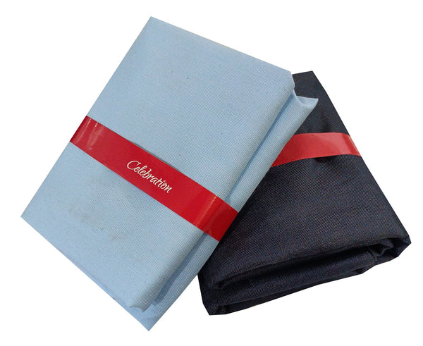 Arvind Unstitched Cotton Blend Shirt & Trouser Fabric Solid-04