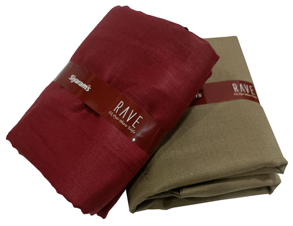 Siyaram"s Unstitched Cotton Plain Shirt & Trouser Fabric Solid.-055