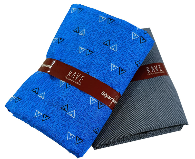 Siyaram Cotton Printed Shirt & Trouser Fabric  (Unstitched)-063