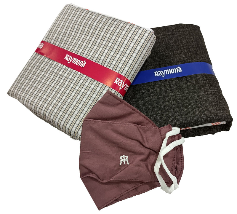 Raymond Pure Cotton Checkered Shirt & Trouser Fabric