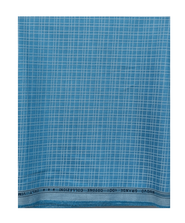 VIMAL  Unstitched Checkered Cotton Shirt Fabric