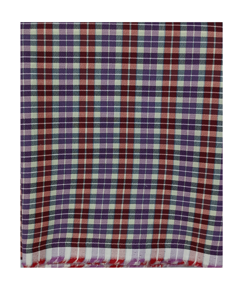 VIMAL  Unstitched Checkered Cotton Shirt Fabric