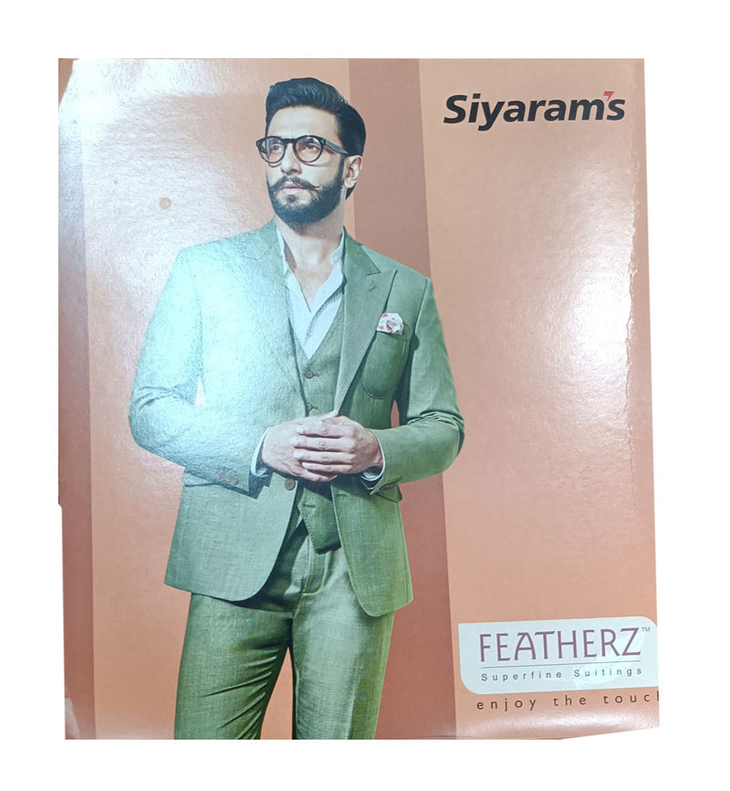 SIYARAM"S UNSTITCHED COTTON BLEND TROUSER FABRIC SOLID.