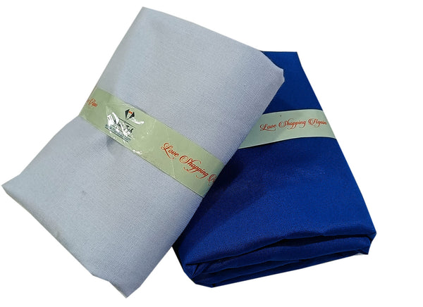 Mansfab  Unstitched Cotton Blend Shirt & Trouser Fabric Solid