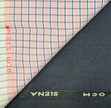 OCM Men's Cotton Shirt & Poly Viscose Trouser Fabric Combo Unstitched (Free Size) TUFAN-1005