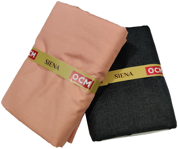 OCM Men's Cotton Shirt & Poly Viscose Trouser Fabric Combo Unstitched (Free Size) OCMSARKAR-0007