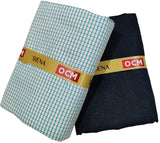 OCM Men's Cotton Shirt & Poly Viscose Trouser Fabric Combo Unstitched (Free Size) OCMSARKAR-0011