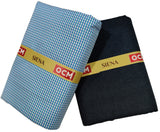 OCM Men's Cotton Shirt & Poly Viscose Trouser Fabric Combo Unstitched (Free Size) OCMSARKAR-0016