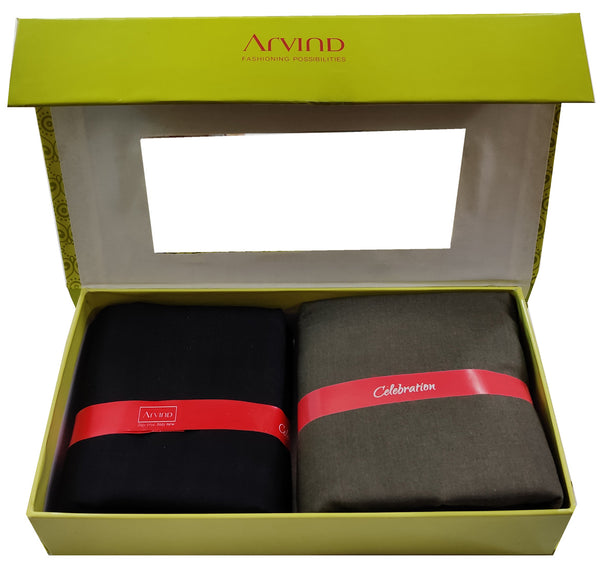 Arvind Pure Cotton Solid Shirt & Trouser Fabric (Unstitched)-0057