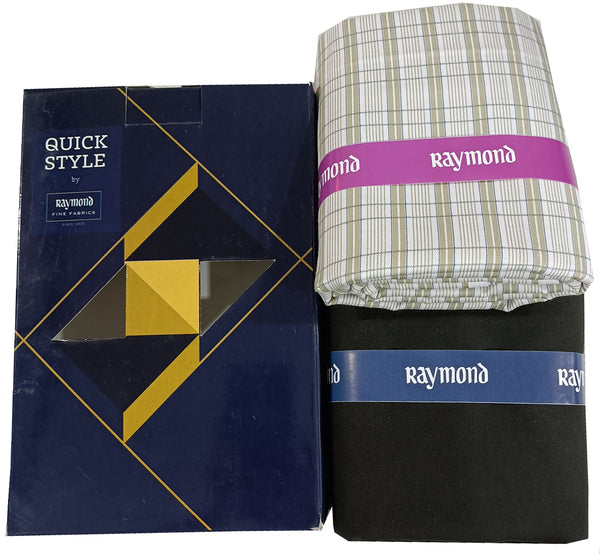 Raymond Polycotton Striped Shirt & Trouser Fabric  (Unstitched) JUPITER-1002