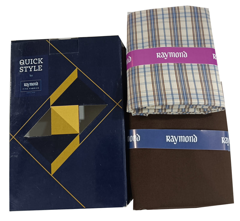 Raymond Polycotton Striped Shirt & Trouser Fabric  (Unstitched) JUPITER-1003