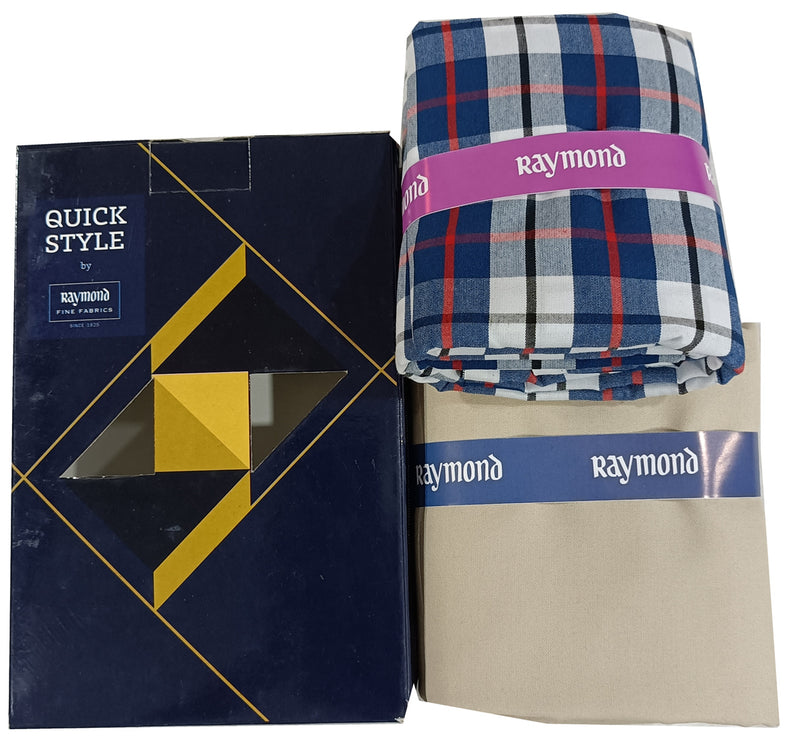 Raymond Polycotton Striped Shirt & Trouser Fabric  (Unstitched) JUPITER-1014