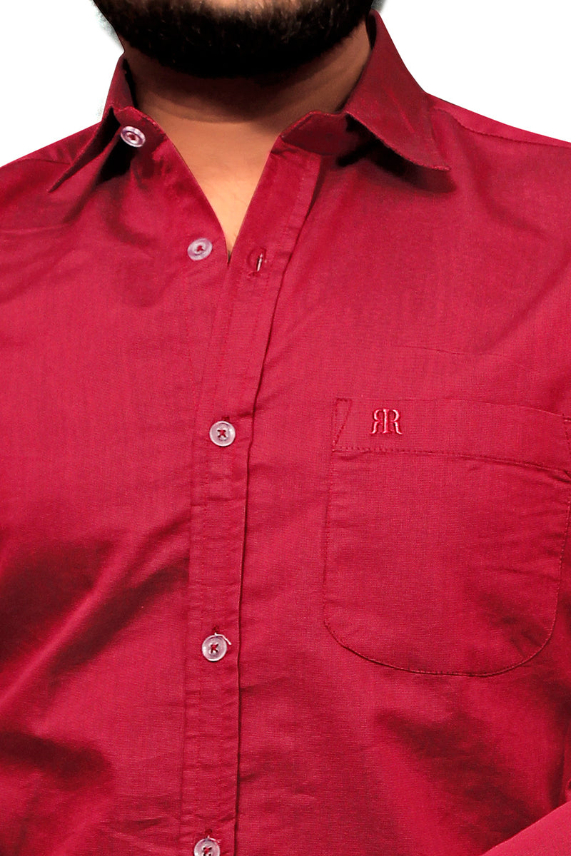 Raymond  Men Slim Fit Solid Formal Shirt-MFSHIRTR-0018