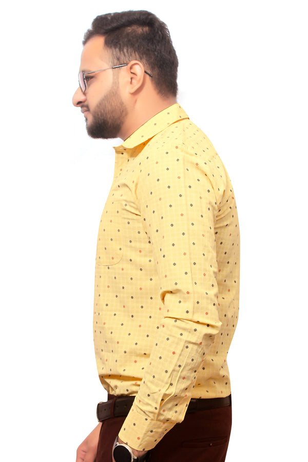 Raymond  Men Slim Fit Printed Formal Shirt-MFSHIRTR-0031