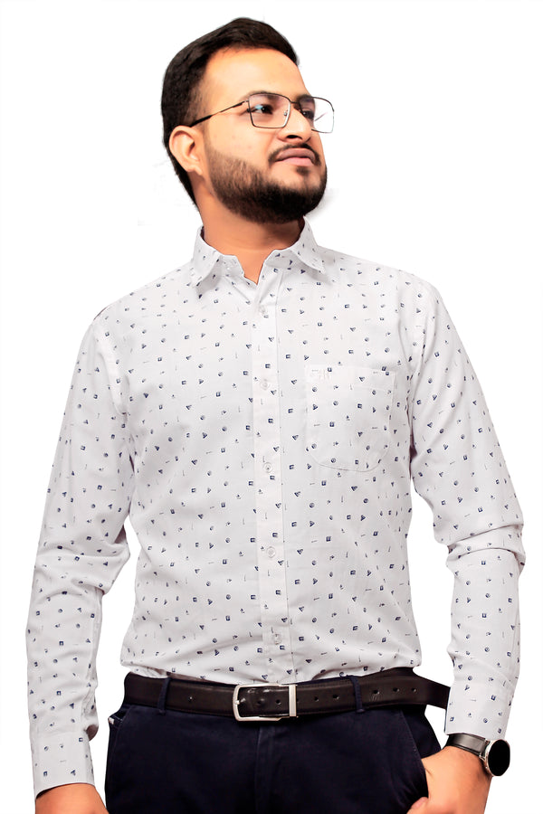 Raymond  Men Slim Fit Printed Formal Shirt-MFSHIRTR-0039