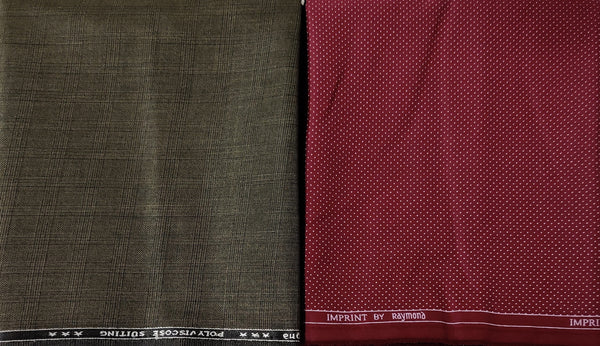 Raymond Poly Viscose Mini Printed Shirt & Trouser Fabric  (Unstitched)