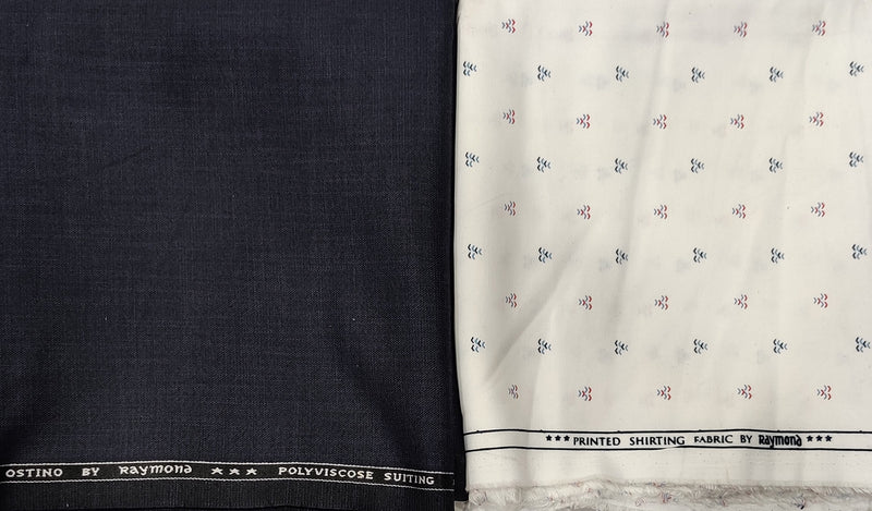 Raymond Cotton Printed Shirt & Trouser Fabric  (Unstitched)-0606