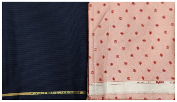 Raymond Cotton Printed Shirt & Trouser Fabric  (Unstitched)-0612