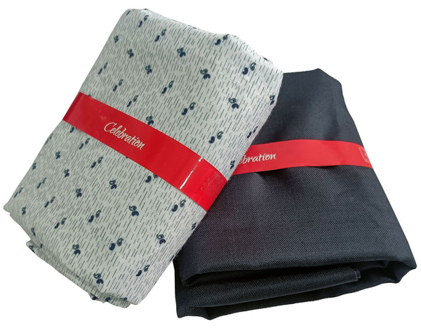Arvind Unstitched Cotton Blend Shirt & Trouser Fabric Printed-053