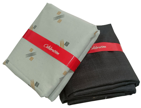 Arvind Unstitched Cotton Blend Shirt & Trouser Fabric Printed-065