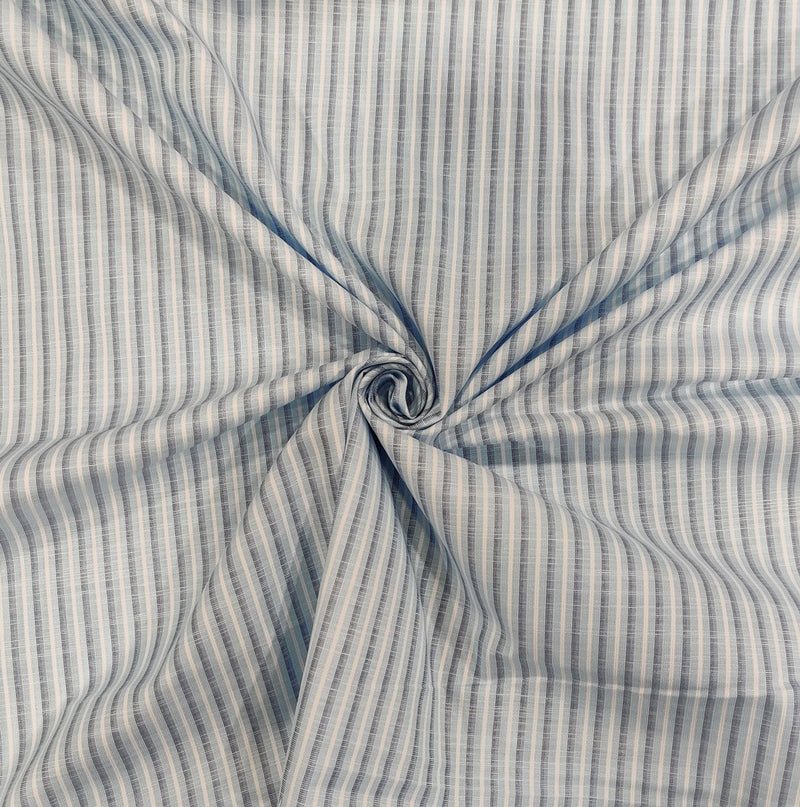 Mansfab Cotton Blend Striped Shirt Fabric