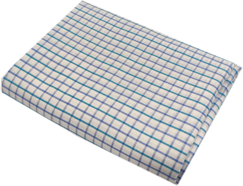 Mansfab Cotton Blend Checkered Shirt Fabric