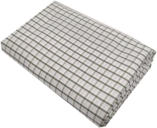 Mansfab Cotton Blend Checkered Shirt Fabric