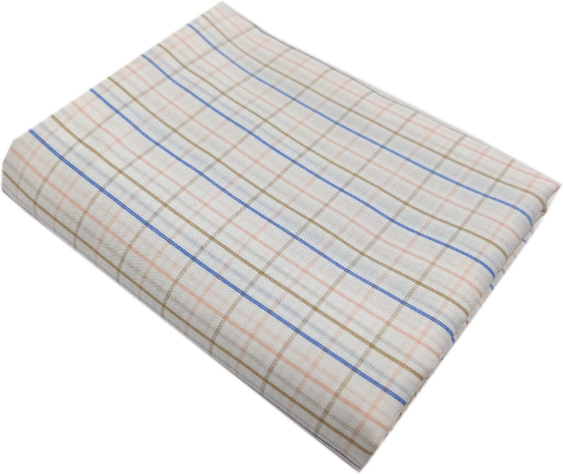 Mansfab Cotton Blend Checkered Shirt Fabric