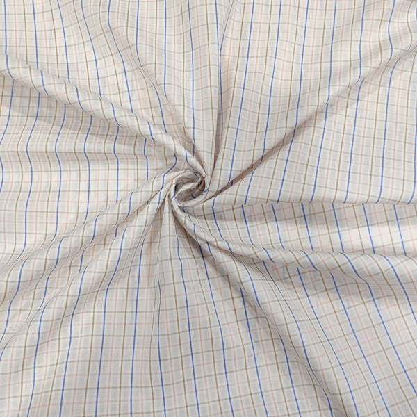 Mansfab Cotton Blend Checkered Shirt Fabric
