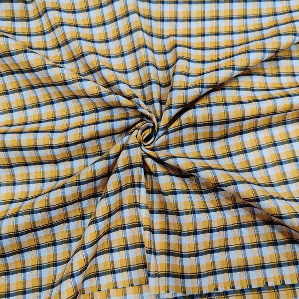 Mansfab Cotton Checkered Shirt Fabric