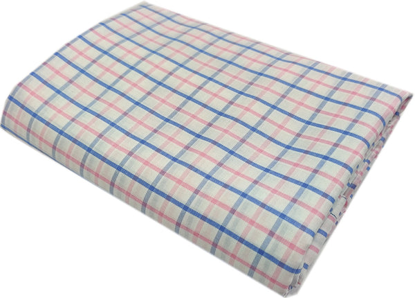 Mansfab Cotton Blend Checkered Shirt Fabric