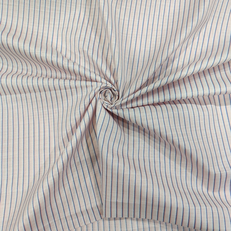 Mansfab Cotton Blend Striped Shirt Fabric